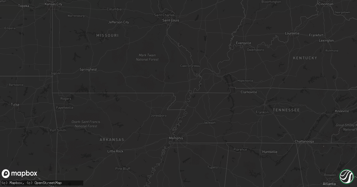 Hail map on May 27, 2012