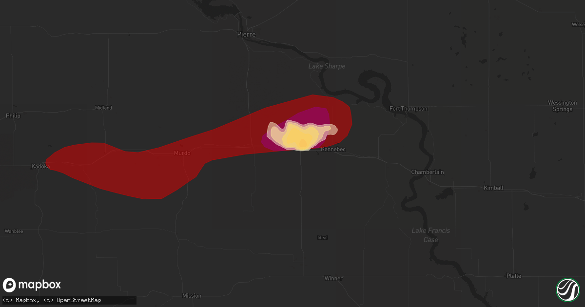 Hail map in Presho, SD on May 27, 2013
