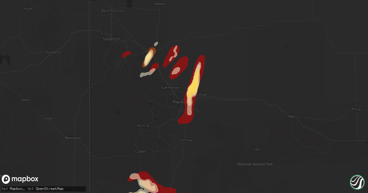 Hail map in Rapid City, SD on May 27, 2013