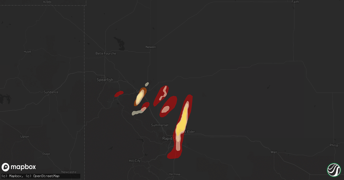 Hail map in Sturgis, SD on May 27, 2013