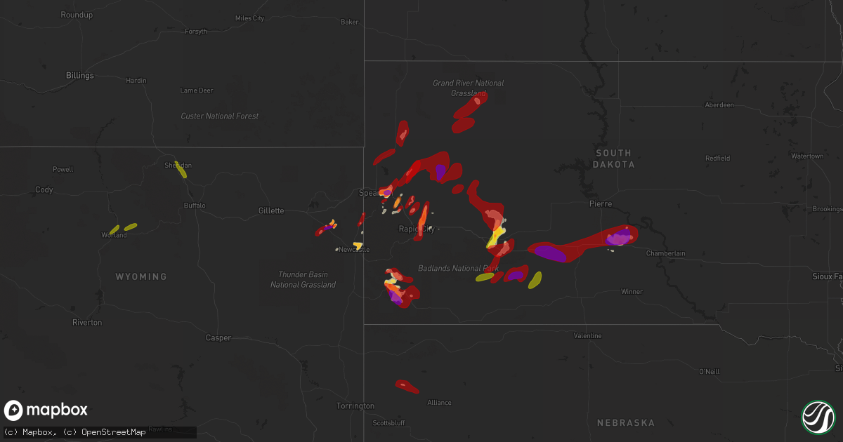 Hail map on May 27, 2013
