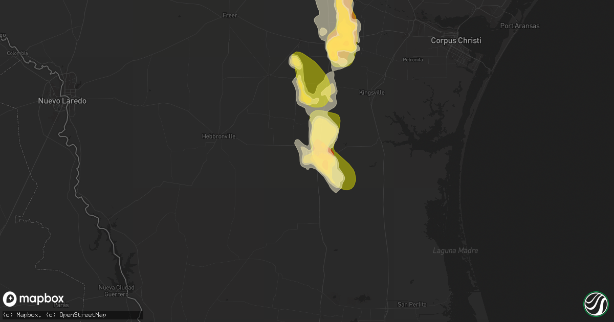 Hail map in Falfurrias, TX on May 27, 2014