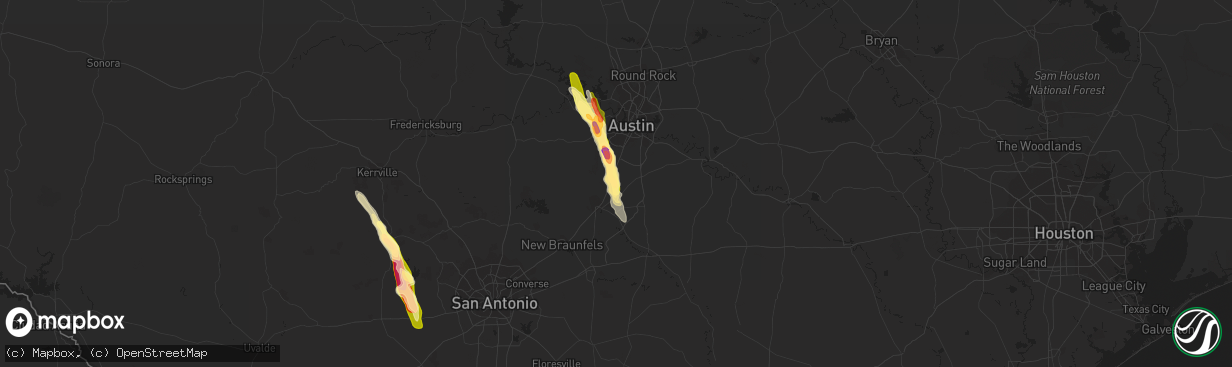 Hail map in Kyle, TX on May 27, 2014