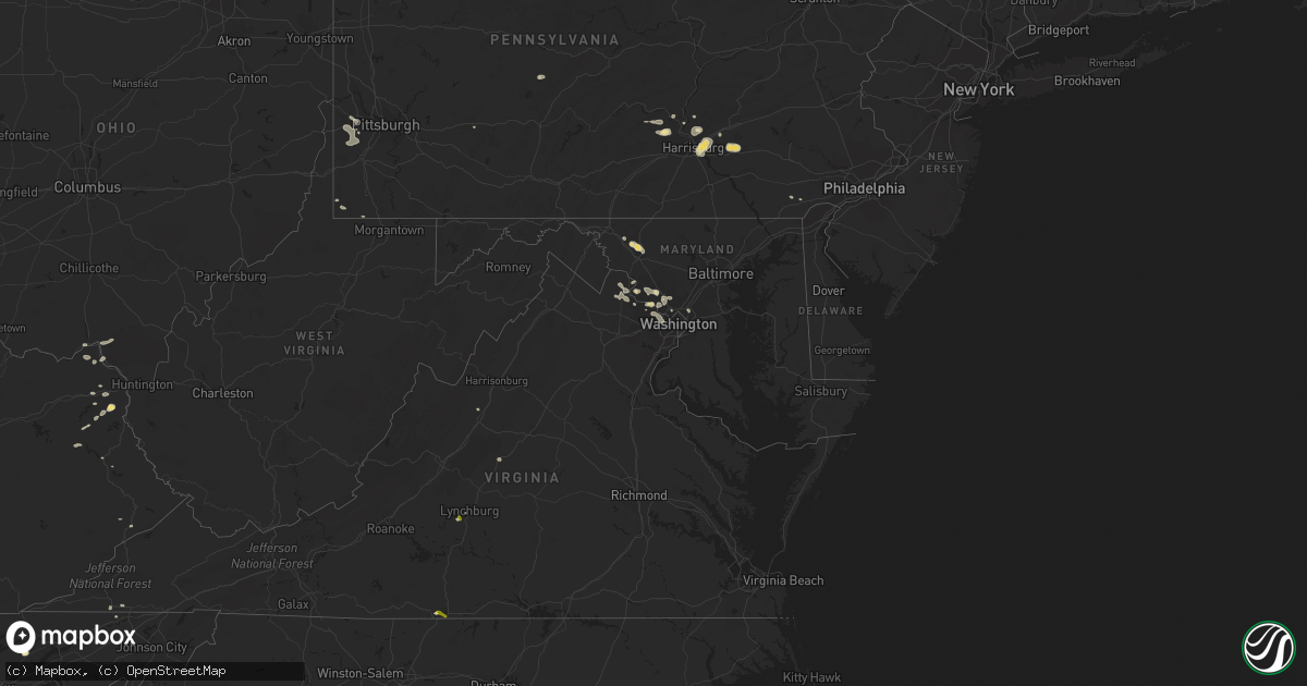 Hail map in Maryland on May 27, 2014