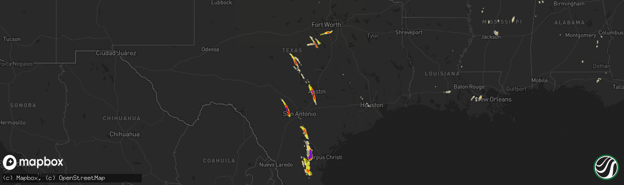 Hail map on May 27, 2014