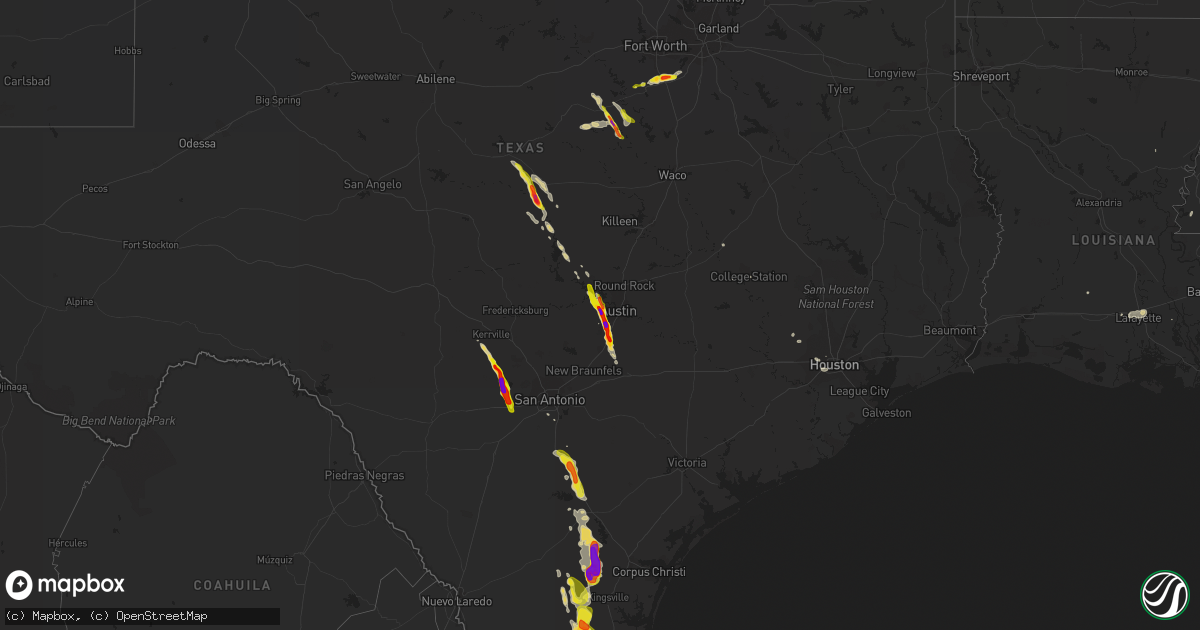 Hail map on May 27, 2014
