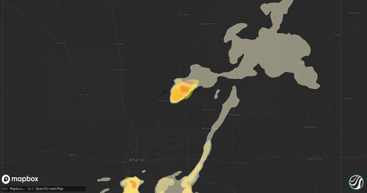 Hail map in Borger, TX on May 27, 2015