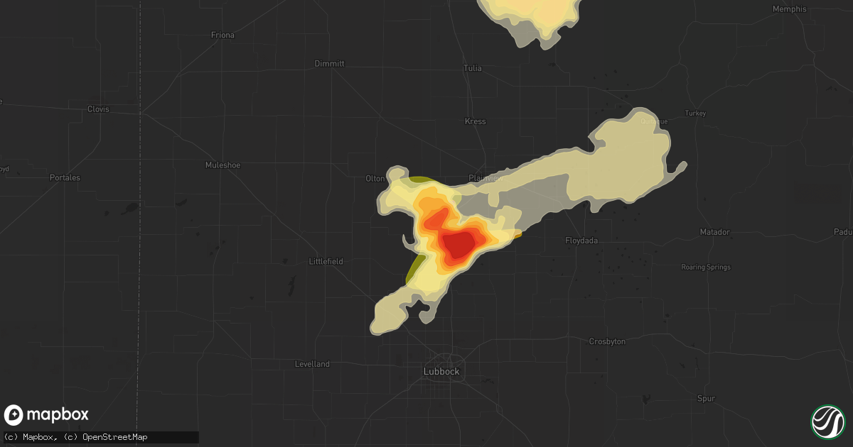 Hail map in Hale Center, TX on May 27, 2015