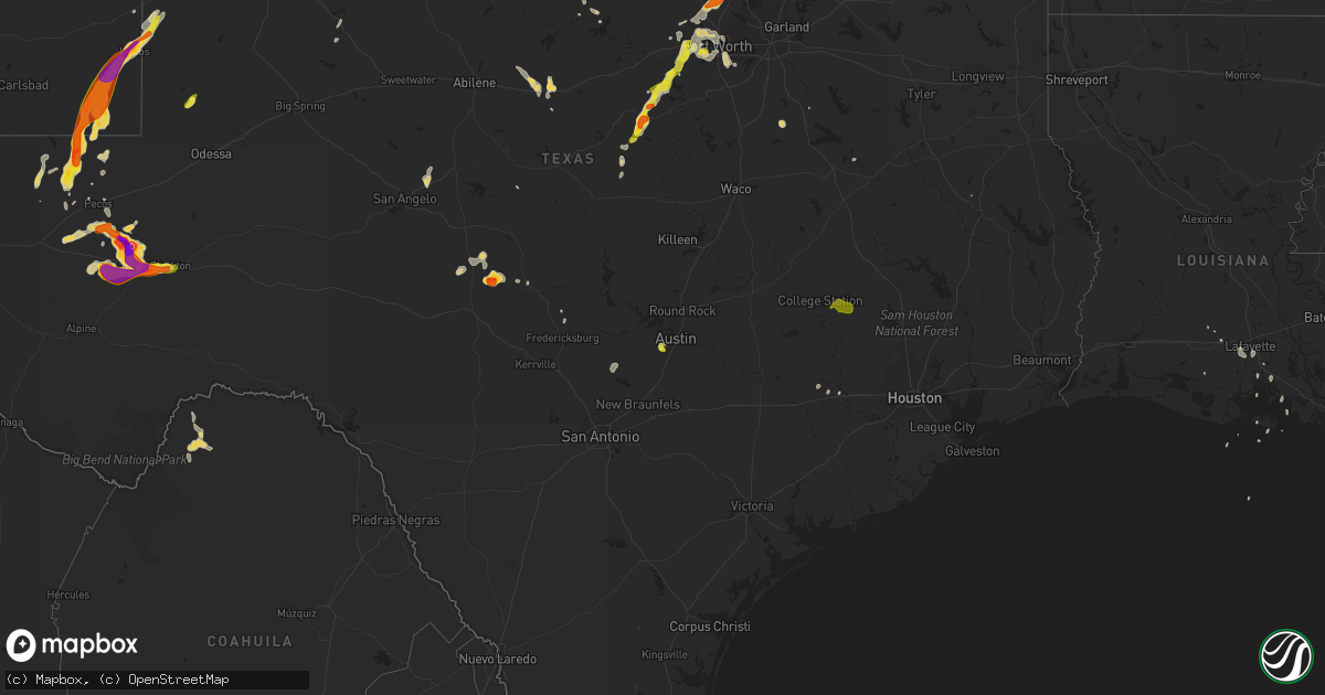 Hail map on May 27, 2015
