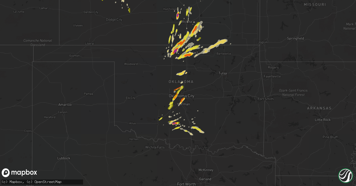 Hail map on May 27, 2016