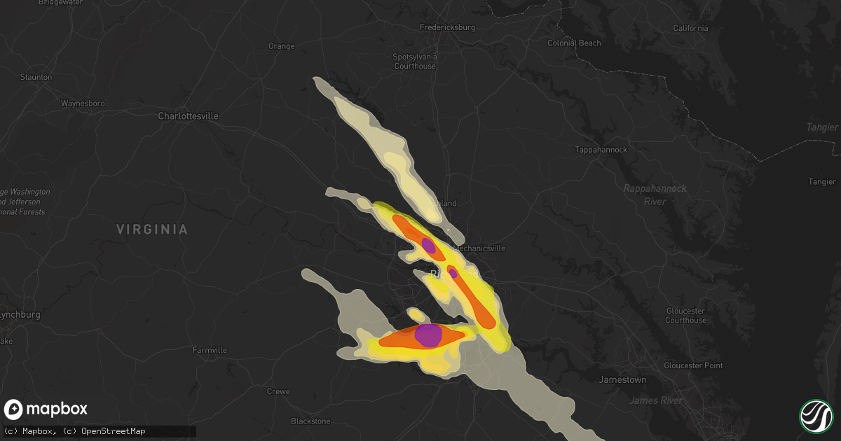 Hail map in Glen Allen, VA on May 27, 2017