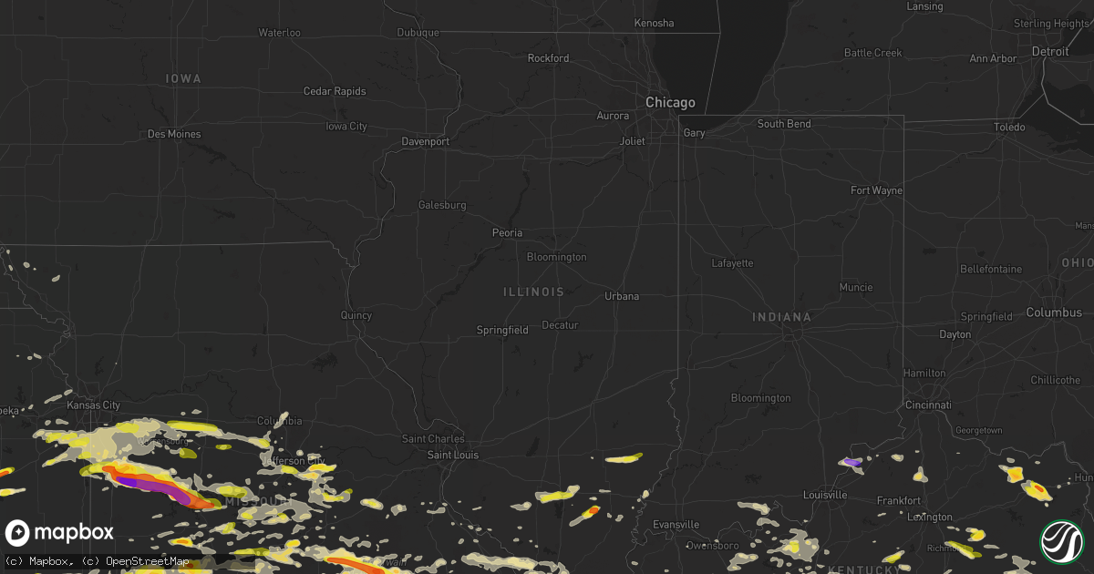Hail map in Illinois on May 27, 2017
