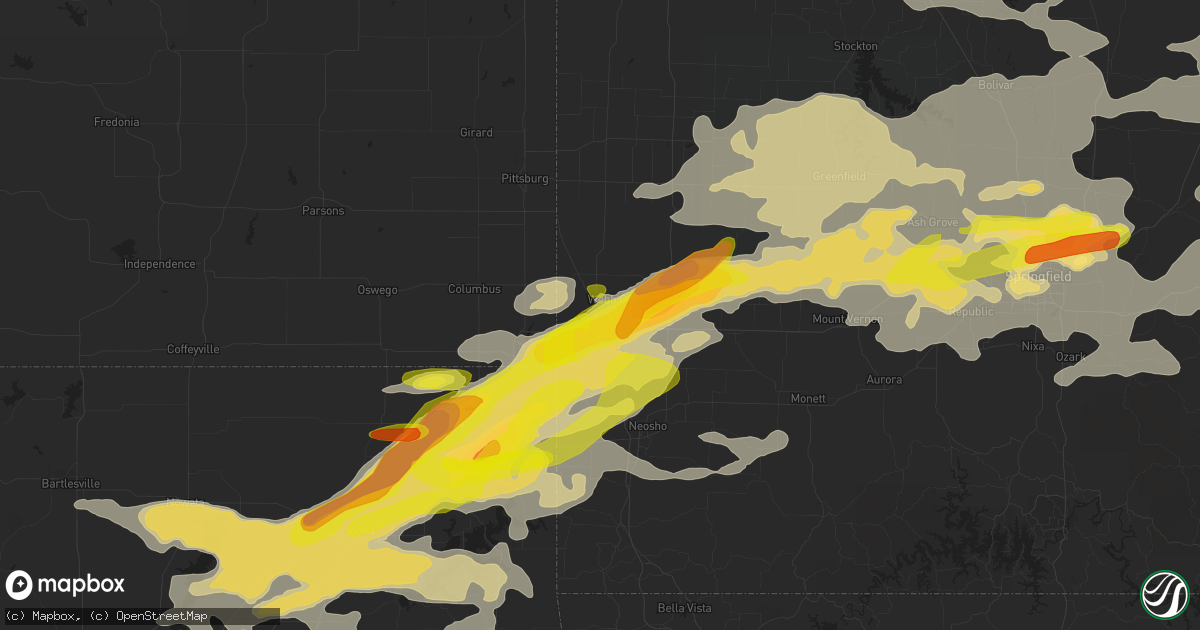 Hail map in Joplin, MO on May 27, 2017