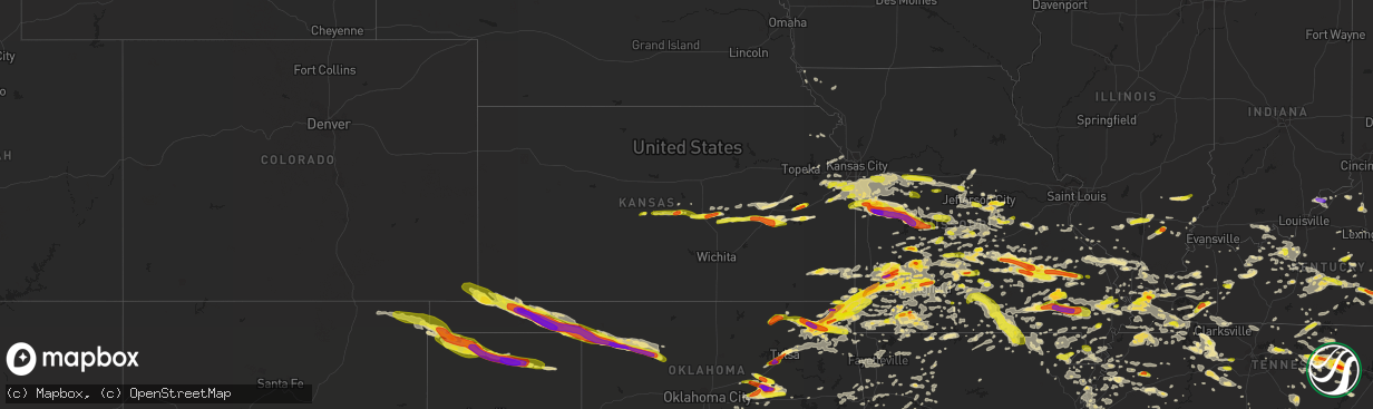 Hail map in Kansas on May 27, 2017