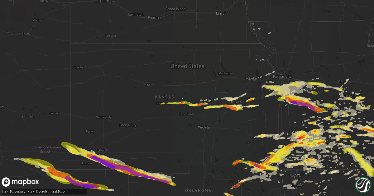 Hail map in Kansas on May 27, 2017