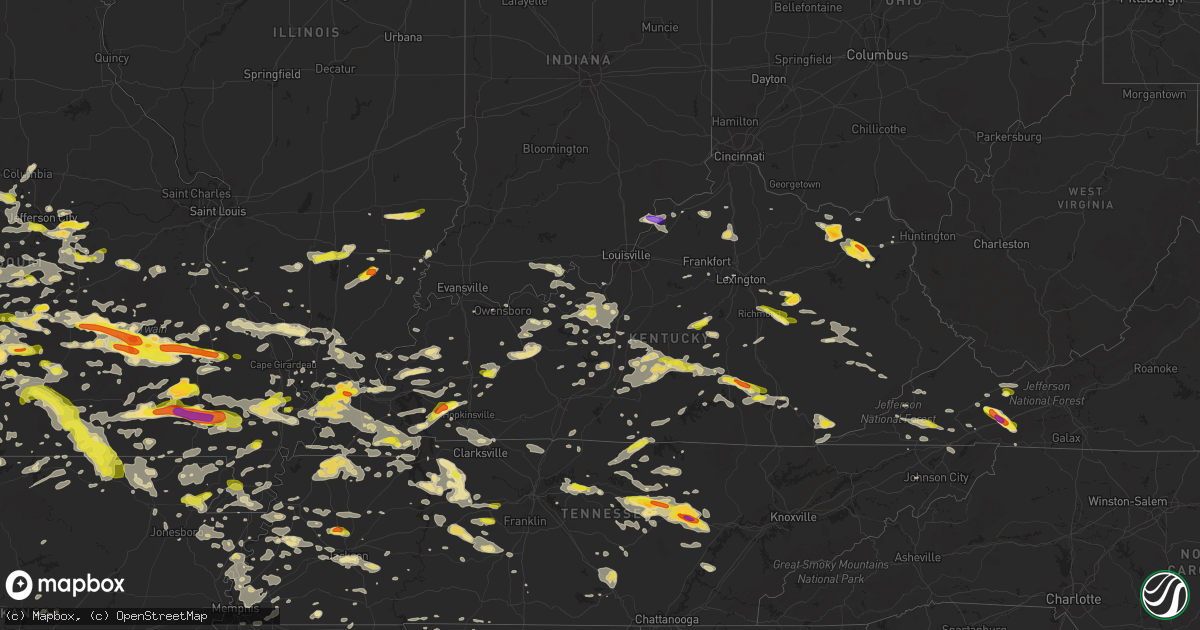 Hail map in Kentucky on May 27, 2017