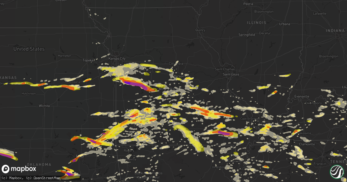 Hail map in Missouri on May 27, 2017
