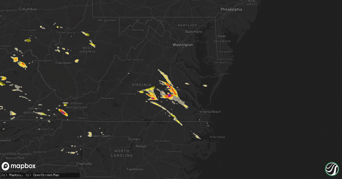 Hail map on May 27, 2017