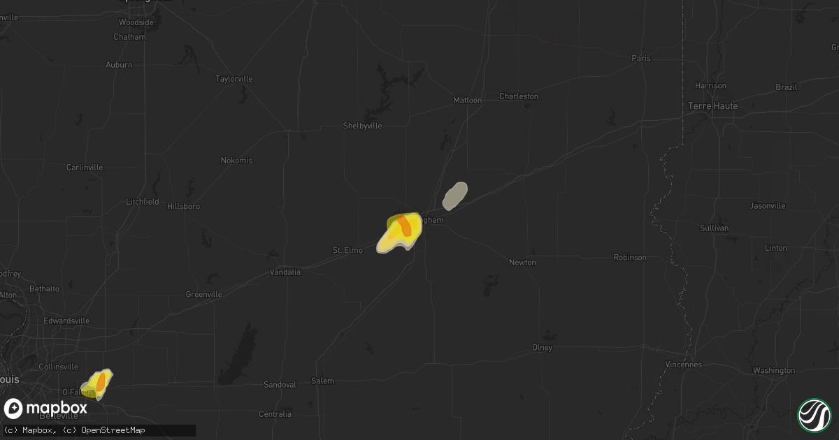 Hail map in Effingham, IL on May 27, 2018
