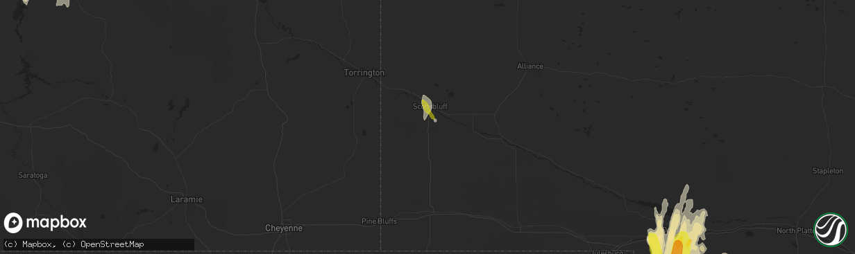 Hail map in Gering, NE on May 27, 2018