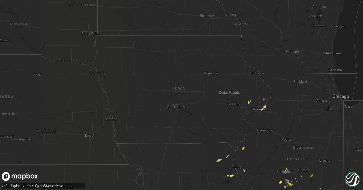 Hail map in Iowa on May 27, 2018