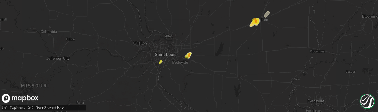 Hail map in Lebanon, IL on May 27, 2018