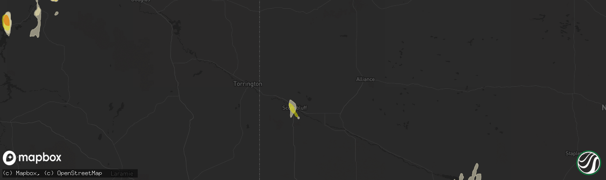 Hail map in Scottsbluff, NE on May 27, 2018