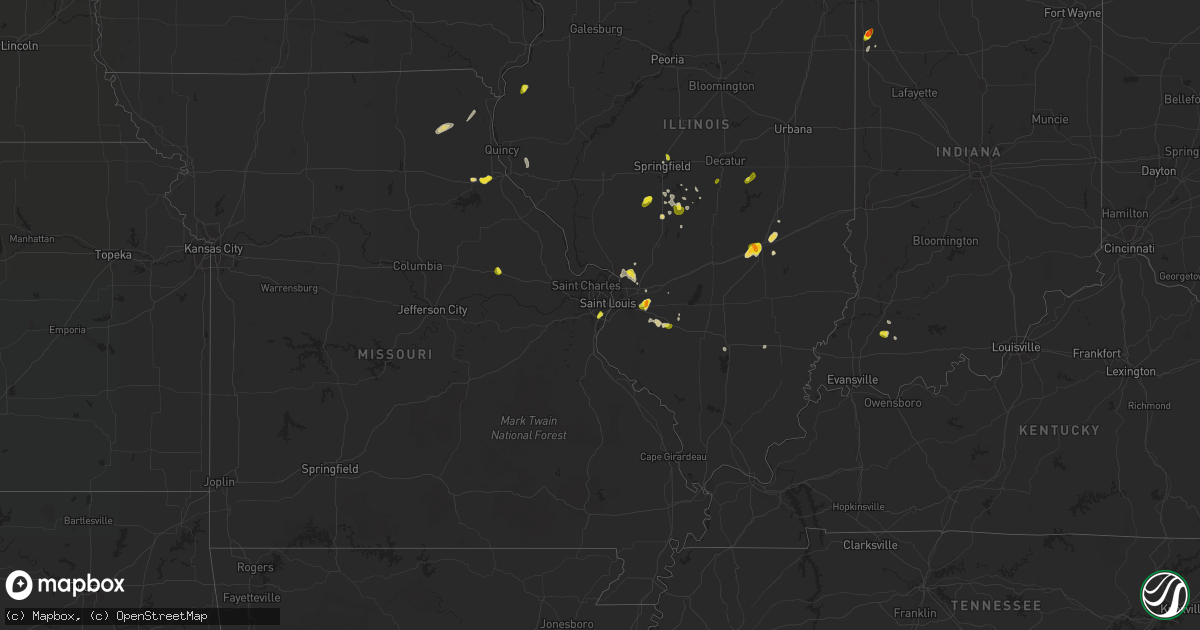 Hail map on May 27, 2018