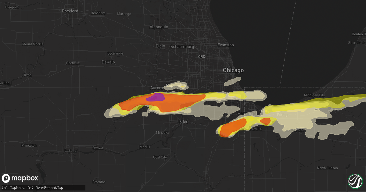 Hail map in Bolingbrook, IL on May 27, 2019