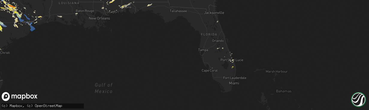 Hail map in Florida on May 27, 2020