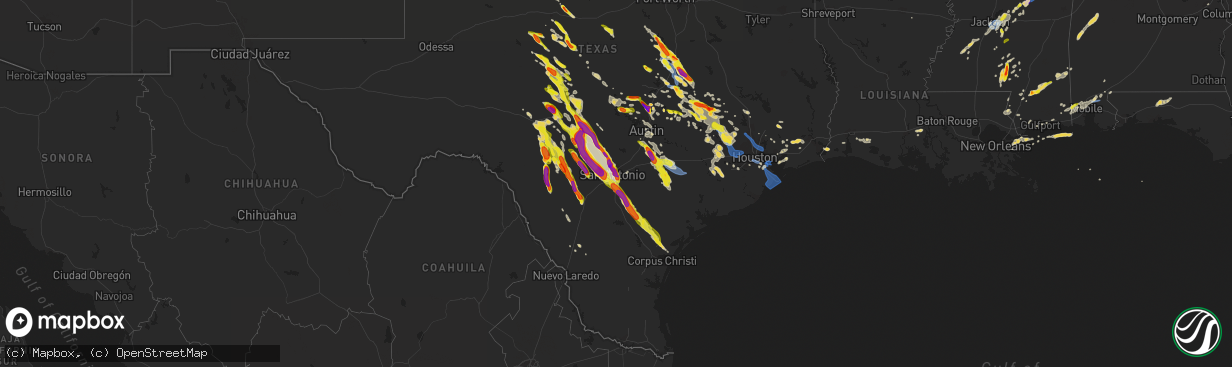 Hail map on May 27, 2020