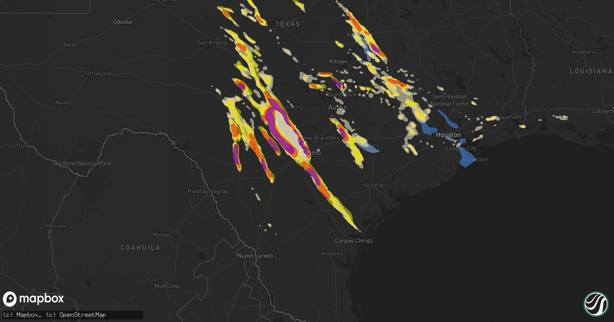 Hail map on May 27, 2020