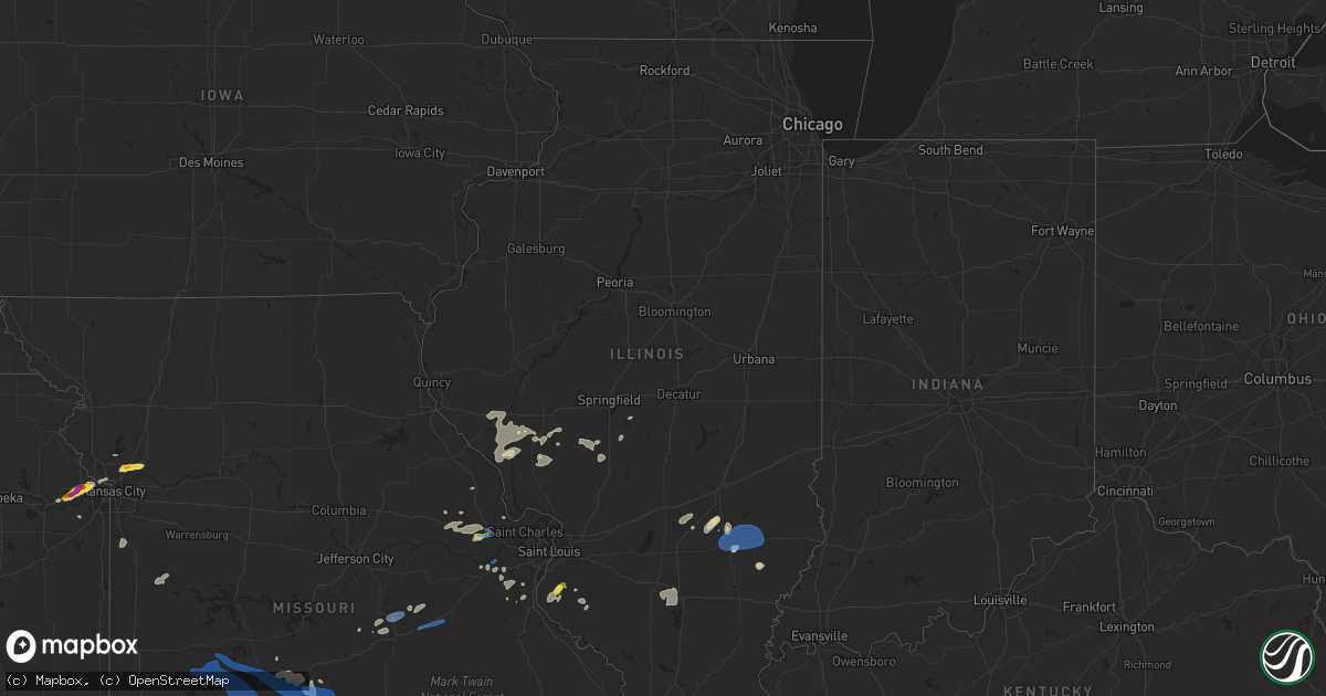 Hail map in Illinois on May 27, 2021