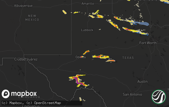 Hail map preview on 05-27-2021