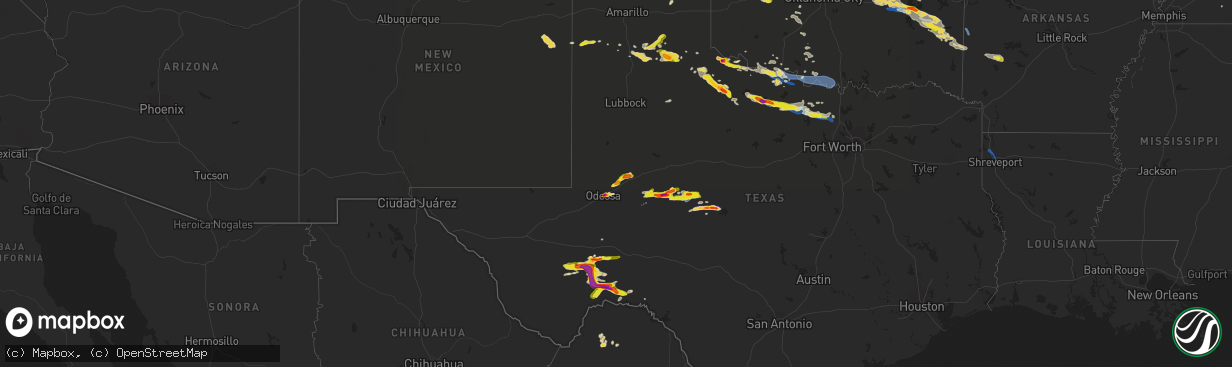 Hail map on May 27, 2021