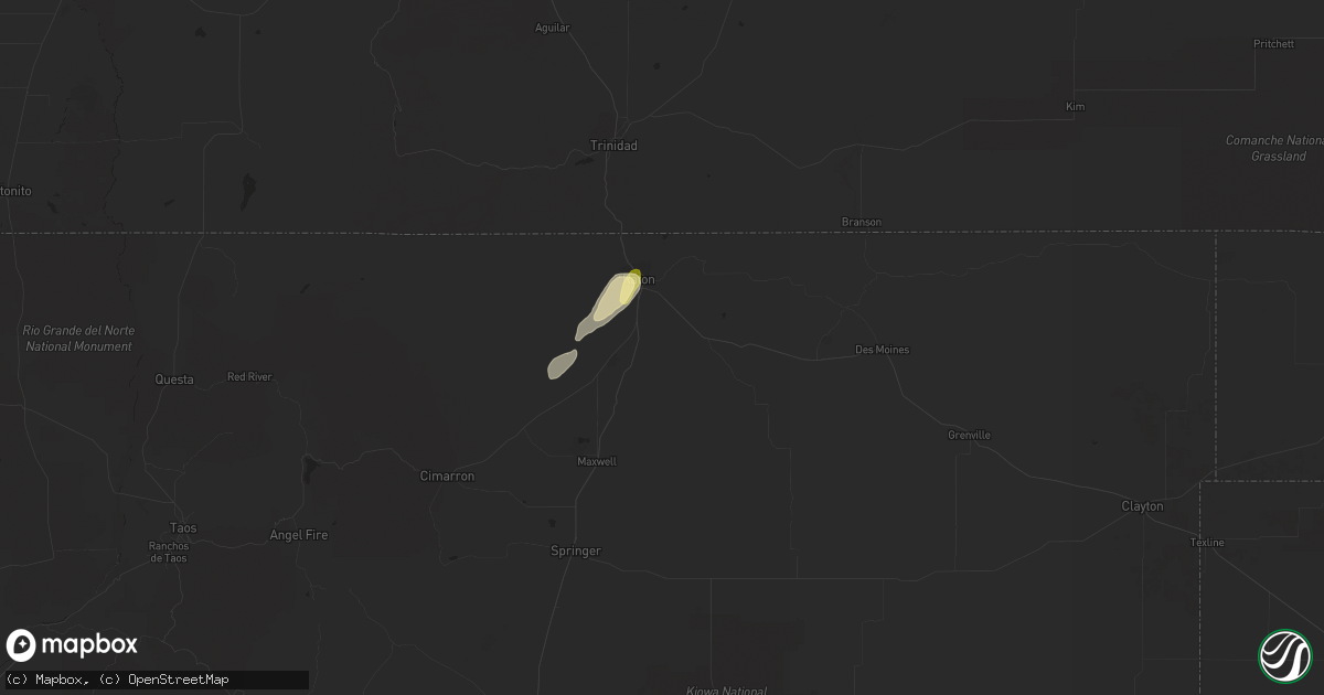 Hail map in Raton, NM on May 27, 2023