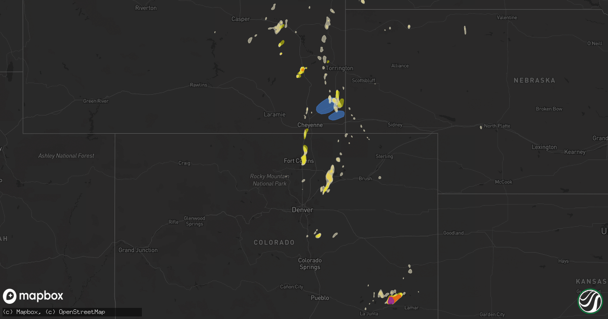 Hail map on May 27, 2023