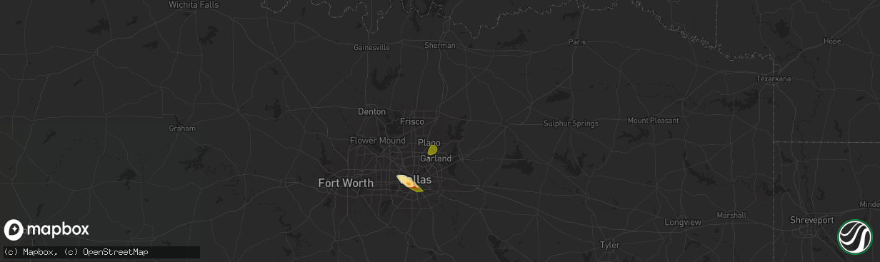 Hail map in Allen, TX on May 27, 2024