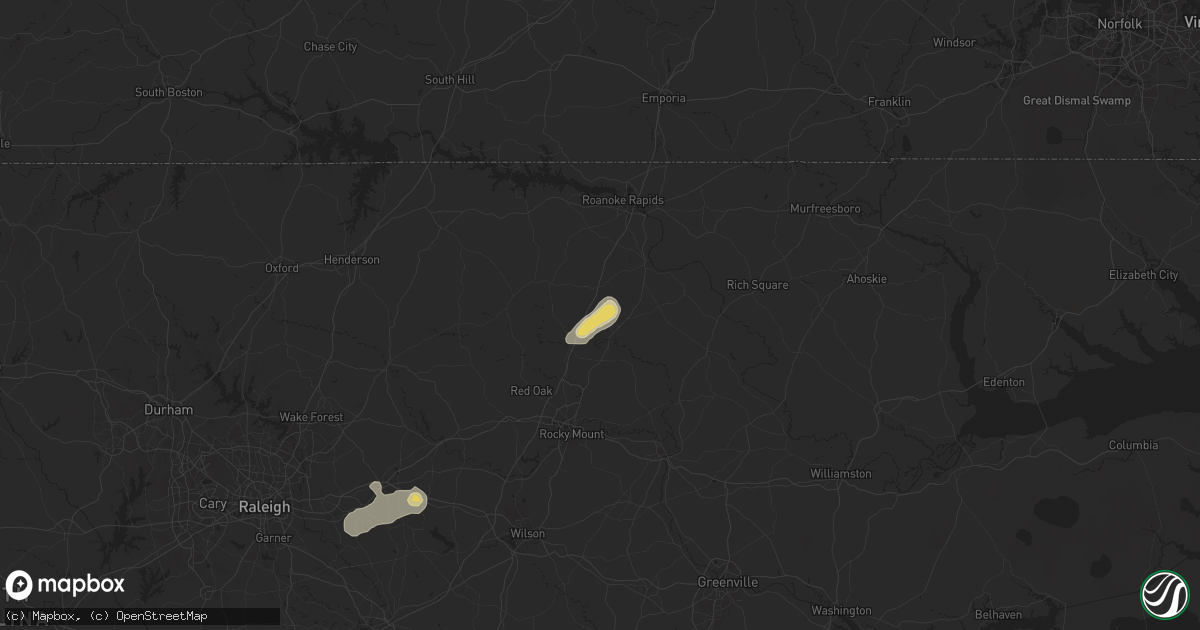 Hail map in Enfield, NC on May 27, 2024