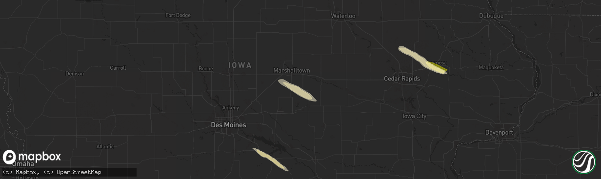 Hail map in Gilman, IA on May 27, 2024
