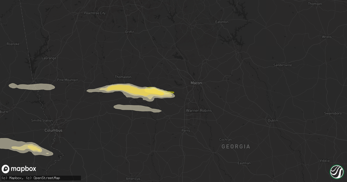 Hail map in Lizella, GA on May 27, 2024