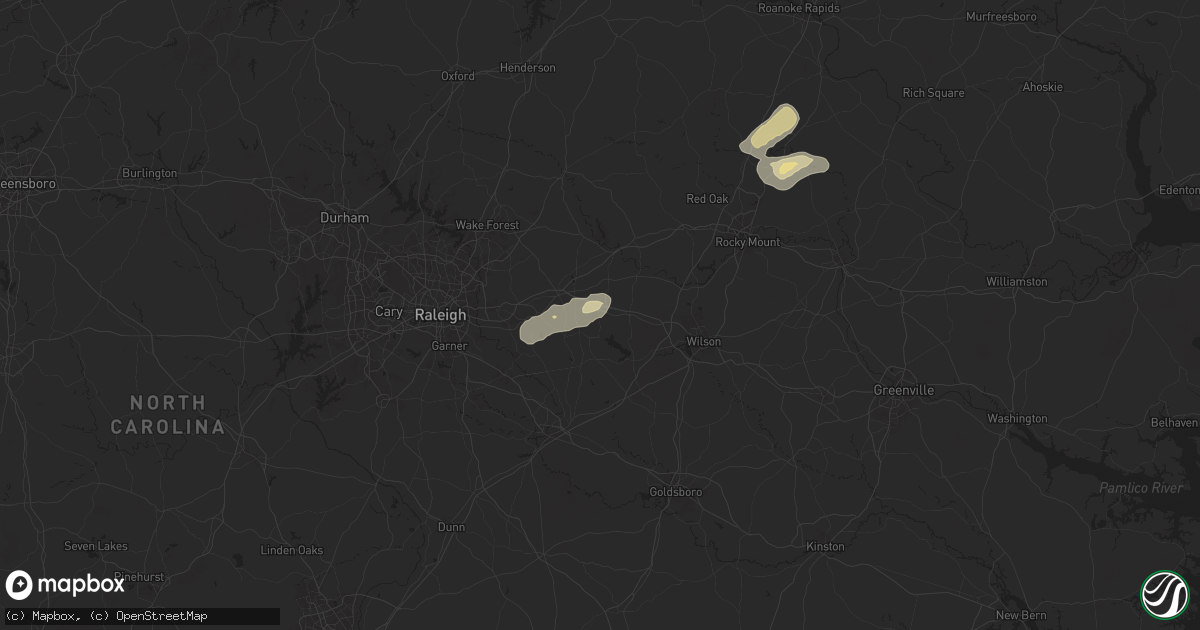 Hail map in Middlesex, NC on May 27, 2024