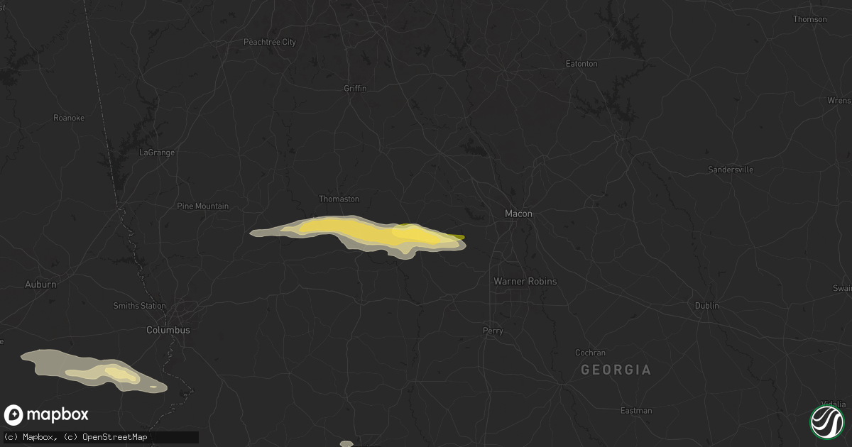 Hail map in Musella, GA on May 27, 2024