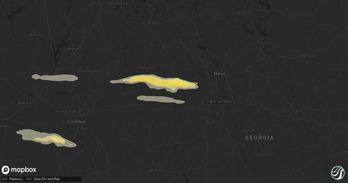 Hail map in Roberta, GA on May 27, 2024