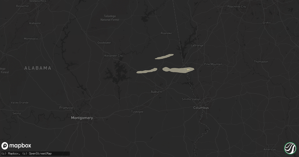 Hail map in Waverly, AL on May 27, 2024