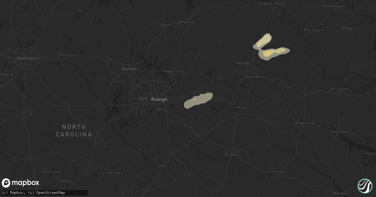 Hail map in Wendell, NC on May 27, 2024
