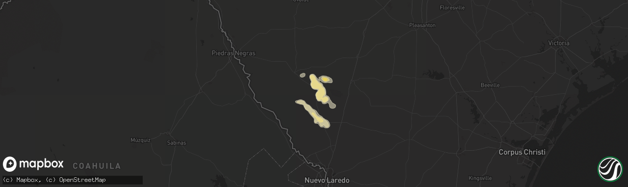 Hail map in Catarina, TX on May 27, 2025