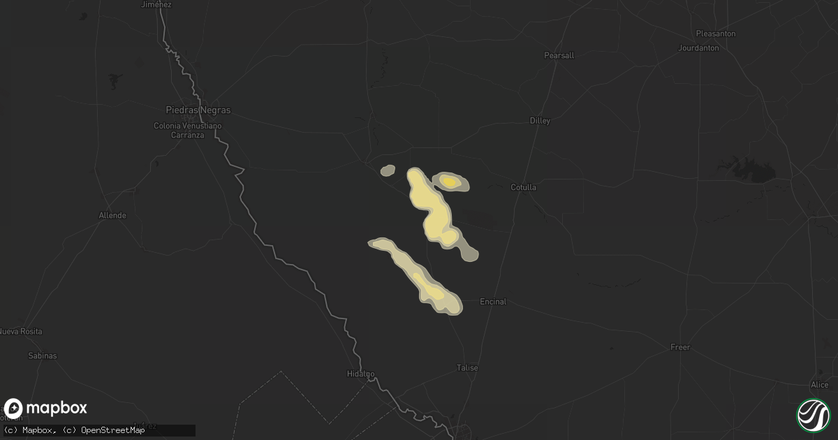 Hail map in Catarina, TX on May 27, 2025