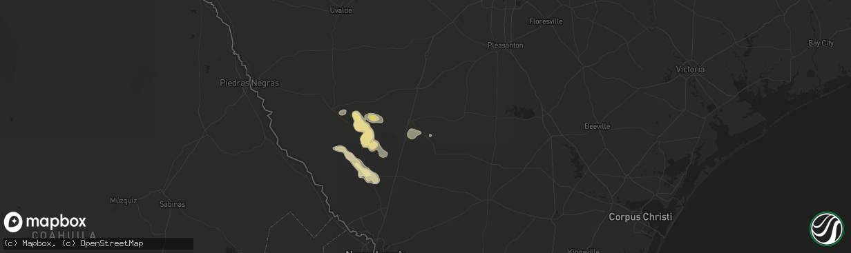 Hail map in Cotulla, TX on May 27, 2025
