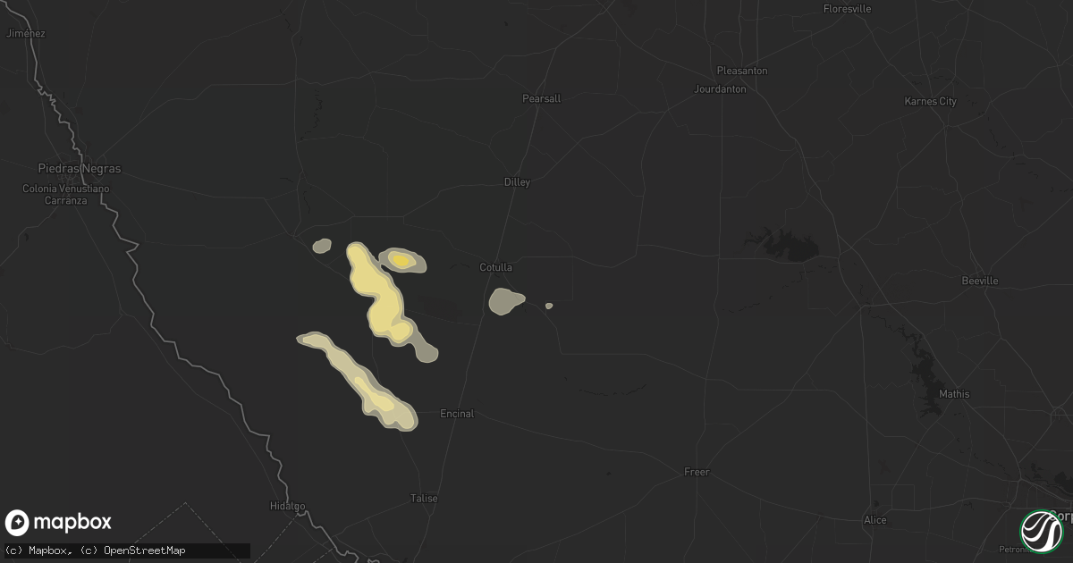 Hail map in Cotulla, TX on May 27, 2025